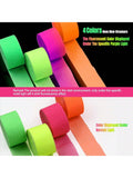 Glow in the Dark Party Streamers 400ft UV Neon Crepe Paper for Birthday & Wedding