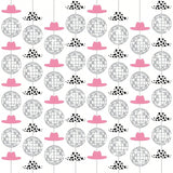 Cow Bachelorette Party Decorations 8pcs Glitter Disco Ball Hanging Swirls
