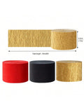 9 Rolls Red Black Gold Casino Theme Party Streamers Decorations