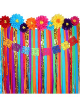 16pcs Mexican Paper Flower Party Decor with Banner and Streamer