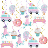 Ice Cream Sweet One Hanging Swirls 20pcs First Birthday Decor