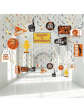 30pcs Basketball Hanging Swirl Decorations Sports Theme Party Supplies