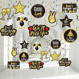 Farewell Party Decorations 30pcs Gold Glitter Ceiling Decor for Retirement & Office