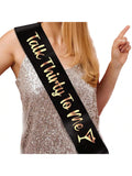 30Th Birthday Party Decorations Talk Thirty To Me Black Sash With Rose Gold Letters