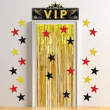 32PCS VIP Party Decorations Set Gold Red Black Stars and Door Curtain