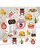 52pcs Summer Picnic Party Hanging Swirl Decorations for BBQ Birthday Carnival