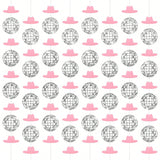 Cow Bachelorette Party Decorations 8pcs Disco Ball Western Pink Party Decor