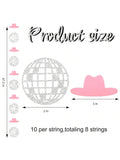 Cow Bachelorette Party Decorations 8pcs Disco Ball Western Pink Party Decor