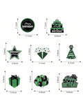 16PCS Green Black Birthday Hanging Swirls Party Ceiling Decorations