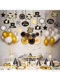 Happy New Years Swirl Decorations 2024 - Pack Of 30No Diy | Happy New Year Decorations 2024 | New Years Eve Party Supplies 2024 | Hanging Party Decor For New Years Eve Decorations 2024 -