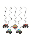 Monster Truck Dizzy Danglers, 5 Ct, Multi-Colored, 39"