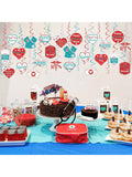 Nurses Appreciation Hanging Swirls 36pcs Red & Blue Medical Party Decor