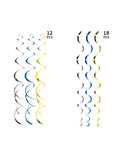 30PCS Outer Space Hanging Swirls Planet Rocket Astronaut Ceiling Party Decor