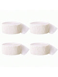 White Crepe Paper Streamers-12 Rolls (82 Feet Per Volume)