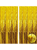 Xtralarge Gold Foil Fringe Curtain 2pcs 6.4x8ft Party & Event Decor