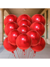 12pcs 22" Metallic Red 4D Sphere Balloons for Christmas Parties