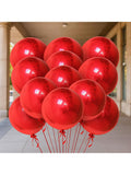 12pcs 22" Metallic Red 4D Sphere Balloons for Christmas Parties