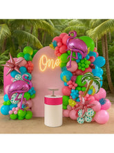 Tropical Flamingo Balloon Garland Kit For Summer Luau Birthday Decorations