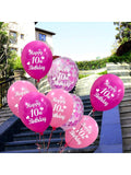 30PCS Sweet 10 Birthday Balloons 12" Pink & Hot Pink with Confetti