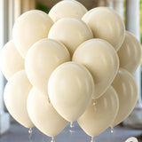 100PCS White Sand 12 Inch Helium Latex Balloons for Birthday Wedding Party Decor