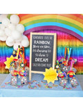 Rainbow Metallic Fringe Curtain 2pcs 6.4x8ft Birthday & Pride Decor