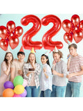 40-Inch Red Number 22 Balloon for Birthday Party Decorations