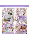 130PCS Purple Balloon Garland Kit with Lavender and Gold Confetti for Parties