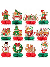 12-Piece Gingerbread Honeycomb Centerpieces for Christmas Table and Holiday Decor