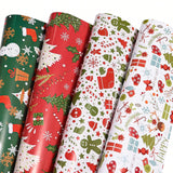 Christmas Wrapping Paper 12 Sheets Snowmen Candy Canes 20x29 for Kids & Adults