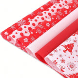120-Sheet Christmas Tissue Paper Red White Snowflake for Gift Wrapping and Decor