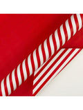 Reversible Wrapping Paper 17x33ft Red Stripe Design for Gifts & Holiday Parties