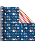 Reversible Christmas Wrapping Paper Set 3 Rolls 120 Sq Ft Kids Designs