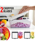 Pro Chopper Mandoline Slicer 8-Blade 10-in-1 Vegetable Cutter with Container