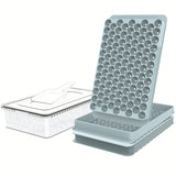 Mini Ice Cube Trays 2-Pack Blue Small Round Pebble Ice for Drinks