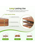3pc Bamboo Cutting Board Set with Non-Slip Mat Deep Juice Groove Handles