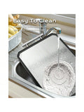 Double-Sided Stainless Steel & Wheat Straw Cutting Board 16x11in