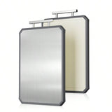 Double-Sided Stainless Steel & Wheat Straw Cutting Board 16x11in