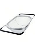 6Qt Stainless Steel Collapsible Colander Fine Mesh Expandable Handles