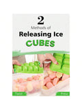 4-Pack Silicone Ice Cube Trays with Lids Stackable Freezer Set