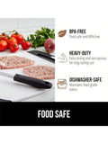 3pcs Reversible Nonporous Kitchen Cutting Boards Black with Juice Grooves