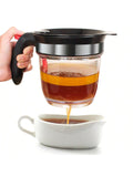 4-Cup Fat Separator with Bottom Release Oil Strainer and 3-in-1 Peeler Red