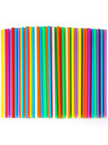500 Colorful Disposable Plastic Straws 0.23in x 8.26in in 8 Colors