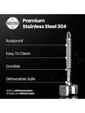 Stainless Steel Meat Tenderizer Mallet Dual-Sided Non-Slip Grip