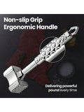 Stainless Steel Meat Tenderizer Mallet Dual-Sided Non-Slip Grip