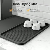 Silicone Coffee Mat 24x16 Inches with Detachable Drying Mat for Counters