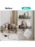 2-Pack Black Magnetic Spice Racks for Fridge & Cabinet Storage