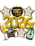 2026 New Year Party Supplies 11-Piece Foil Balloon Set