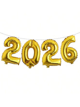 16 Inch Gold 2026 Foil Balloons for New Year, Anniversary, and Graduation Decor