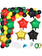 127Pc Black History Month Balloon Set Black Green Yellow Red Party Decor