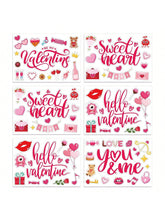 16pcs Valentine's Day Stickers for Bobo Balloons with Heart Patterns